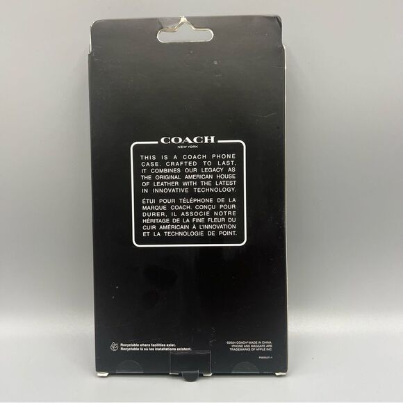 Coach iPhone 15 Pro Max Case - Pink and Orange Signature Design - Picture 2 of 4